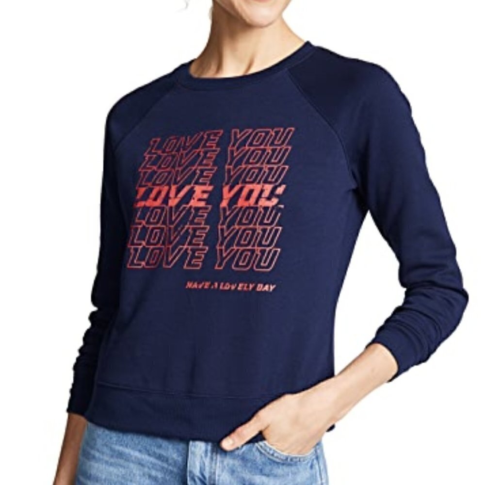 Rebecca Minkoff Love You Jennings Pullover Sweatshirt NWT Size XS